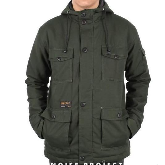 Jaket Parka Canvas Hooded Olive